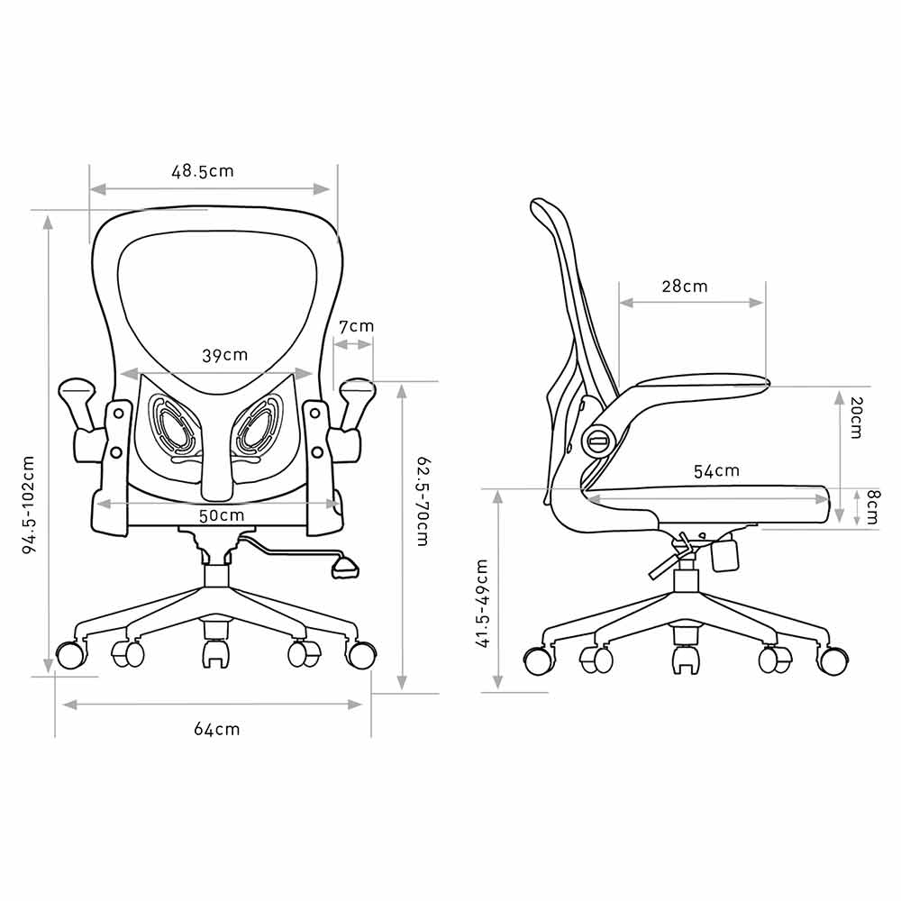 HBADA Butterfly Office Chair-White