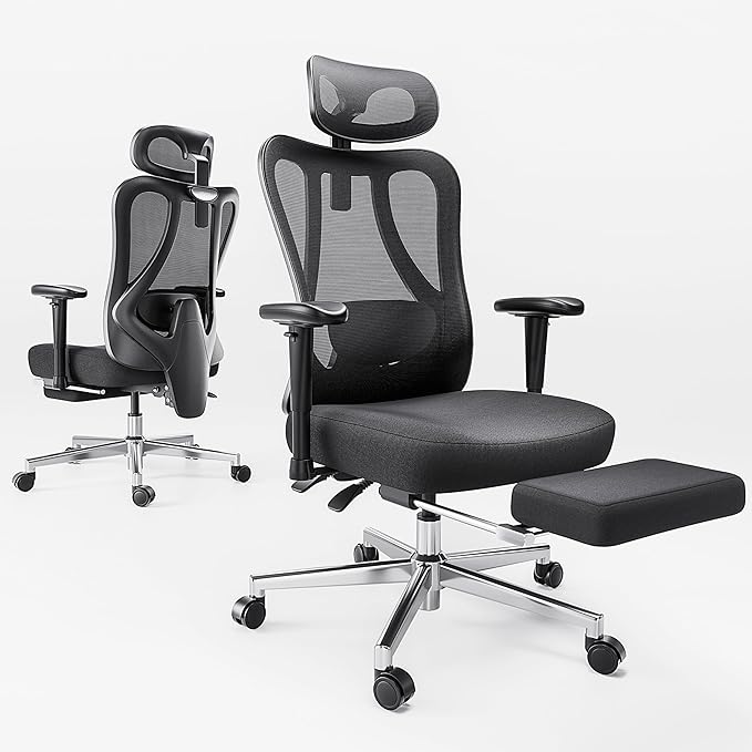 Work chair shop with footrest