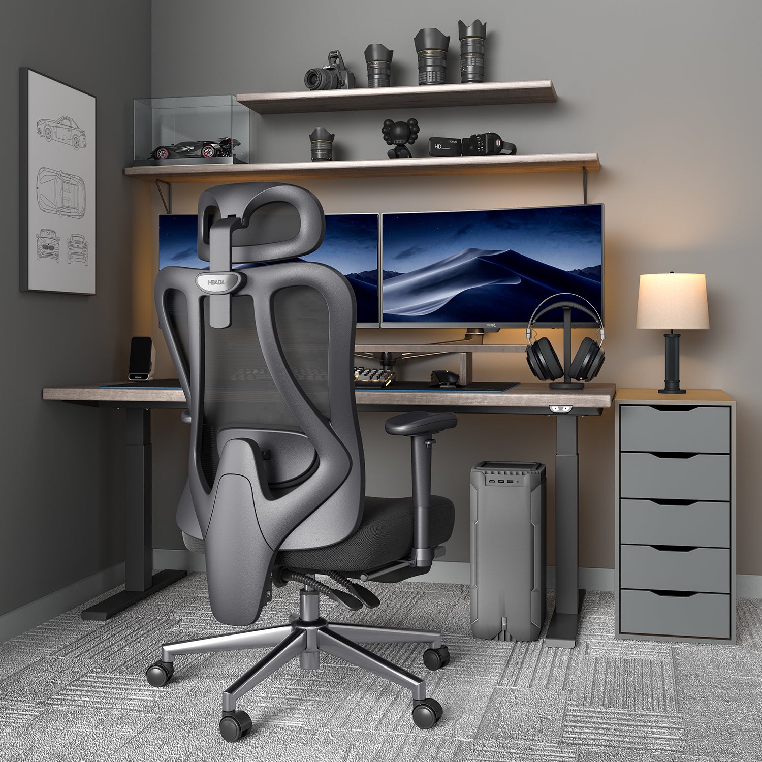 HBADA P3 Ergonomic Office Chair, Desk Chair with footrest
