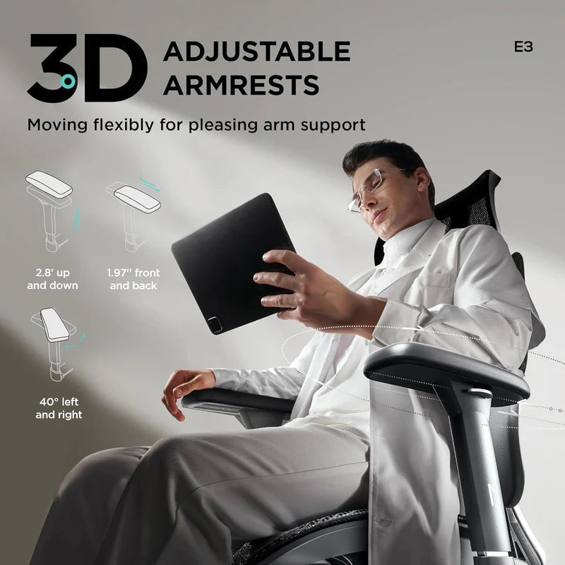 HBADA E3 Air Ergonomic Office Chair without Footrest