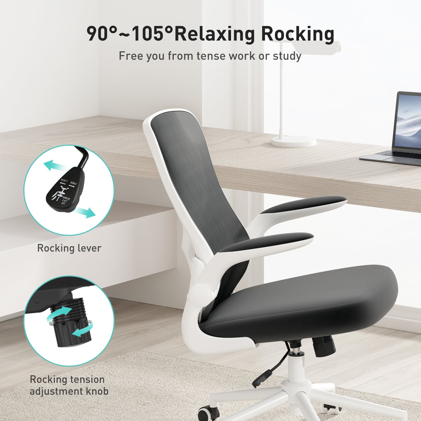 Hbada office outlet chair white