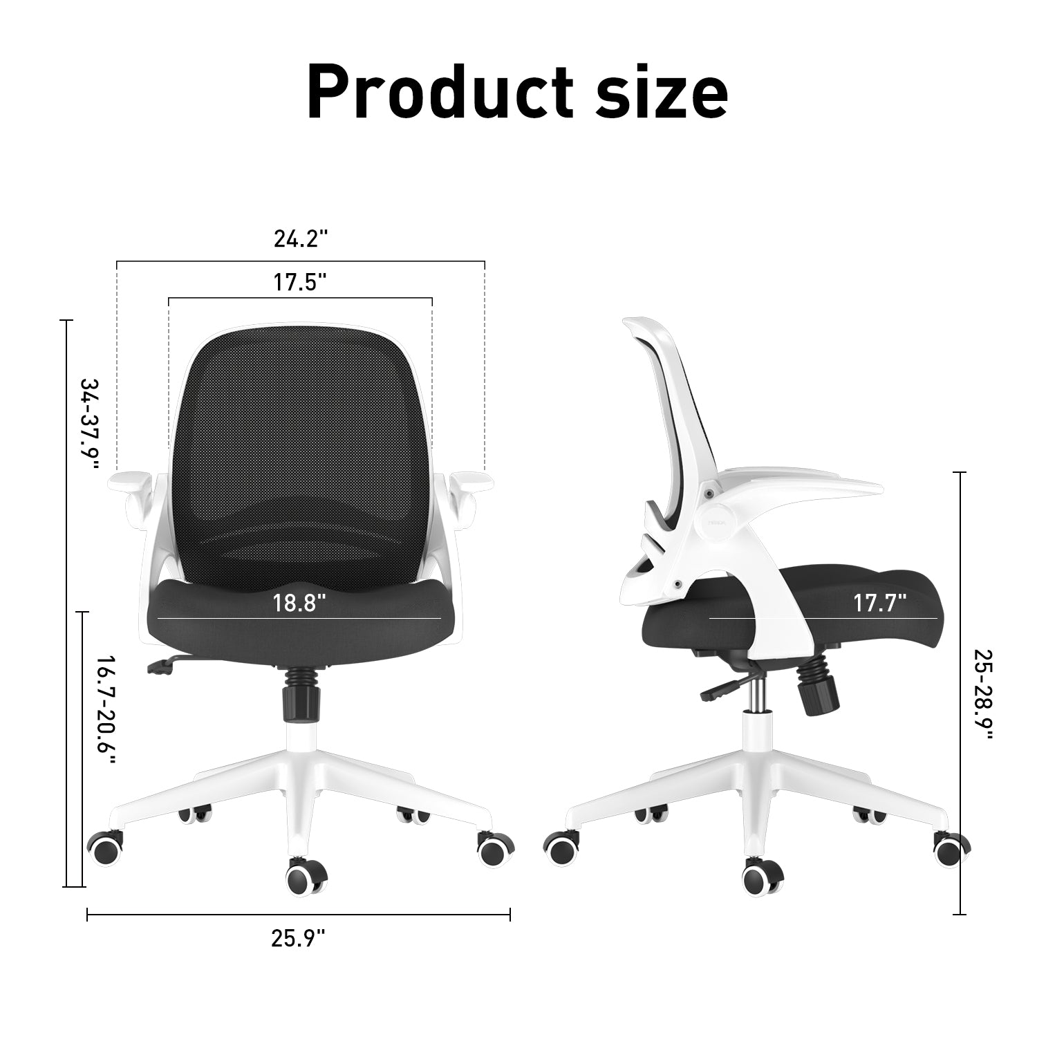 White deals ergonomic chair