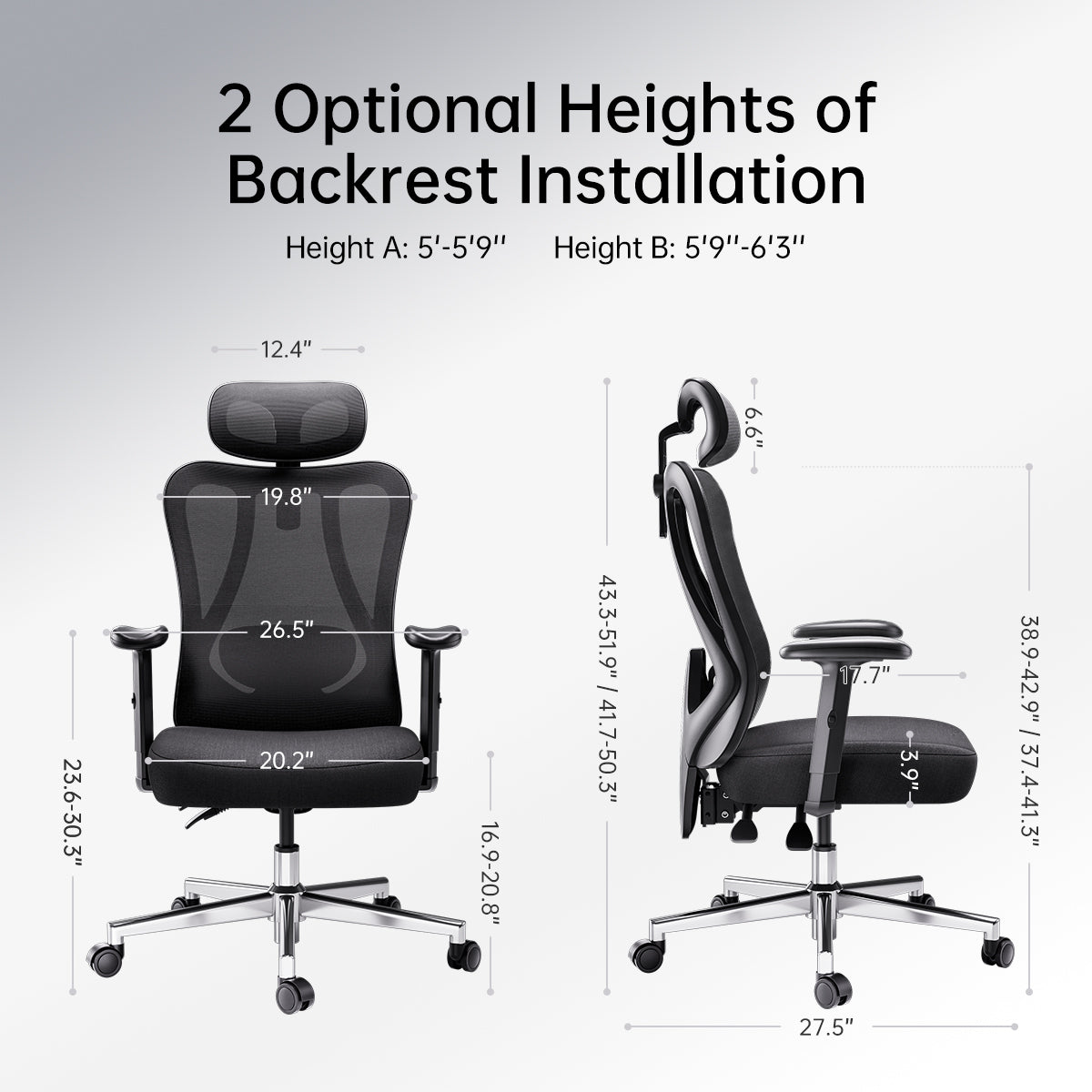 Hbada high store back office chair