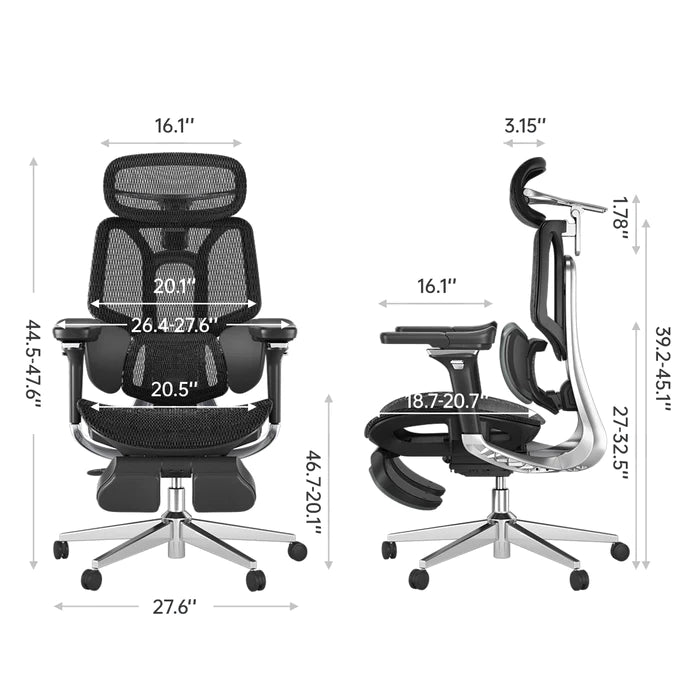 HBADA E3 Pro Ergonomic Office Chair with Footrest