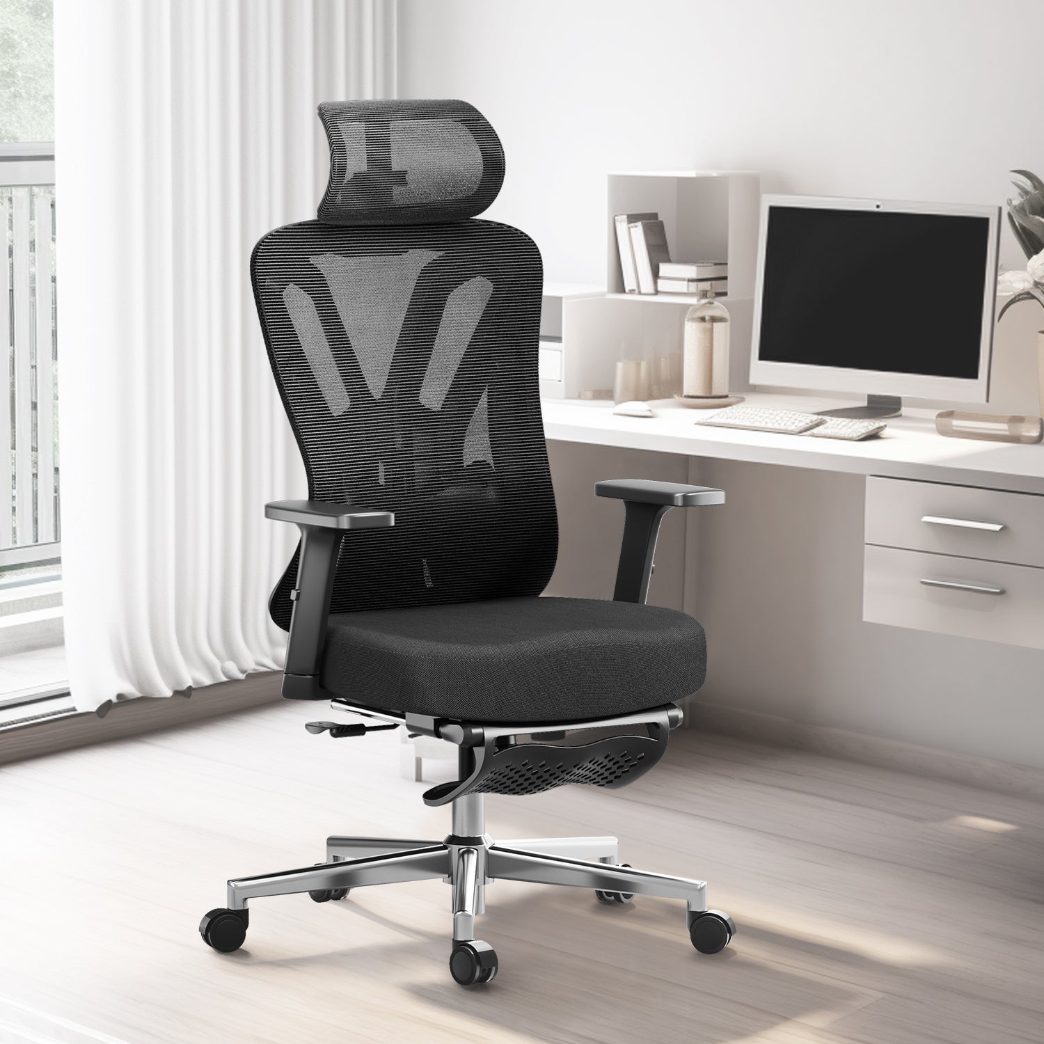 HBADA P5 Ergonomic Office Chair with Footrest