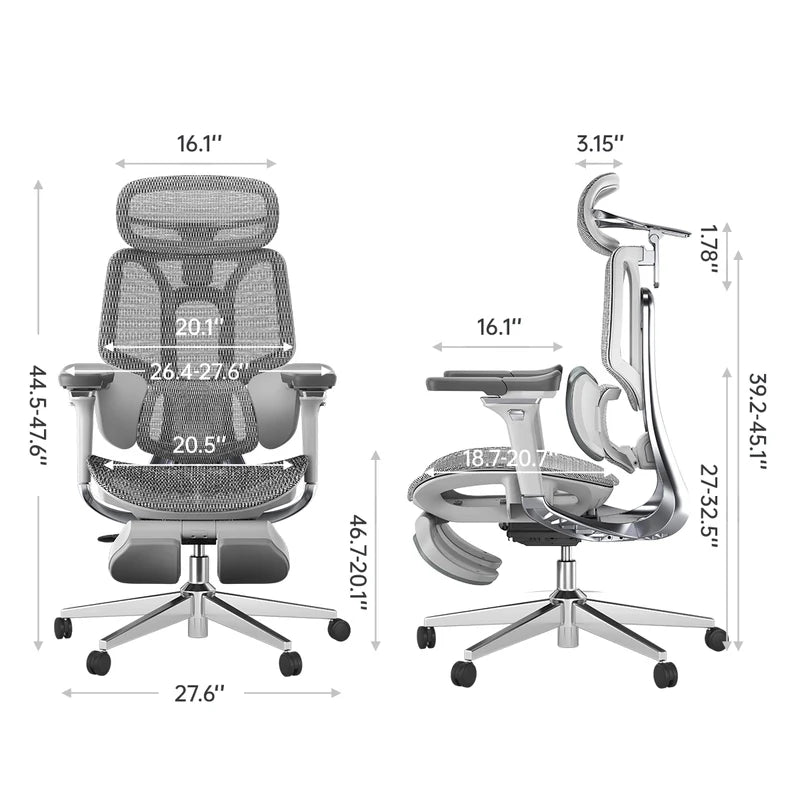 HBADA E3 Pro Ergonomic Office Chair with Footrest